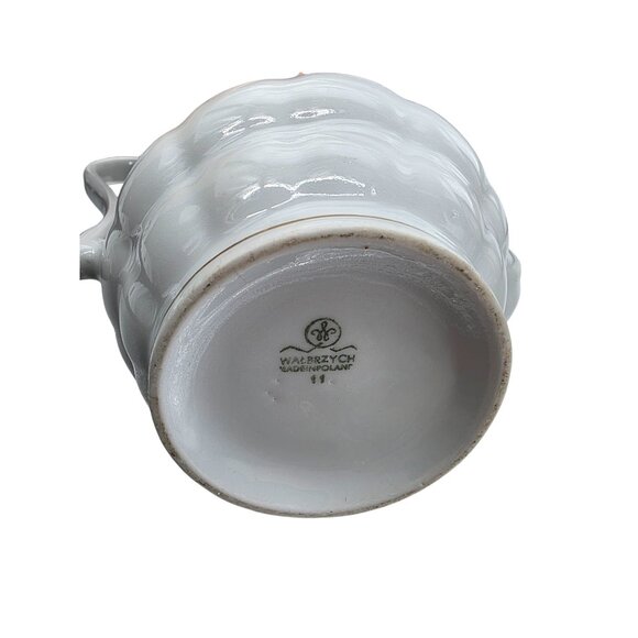 Vintage Walbrzych Coffee Pot Ivory with gold trim Made in Poland - Picture 4 of 7